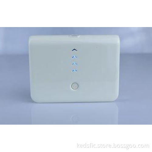 8000mAh White Dual USB Power Bank With 18650 Battery